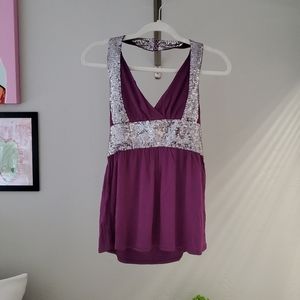 Purple sequence halter